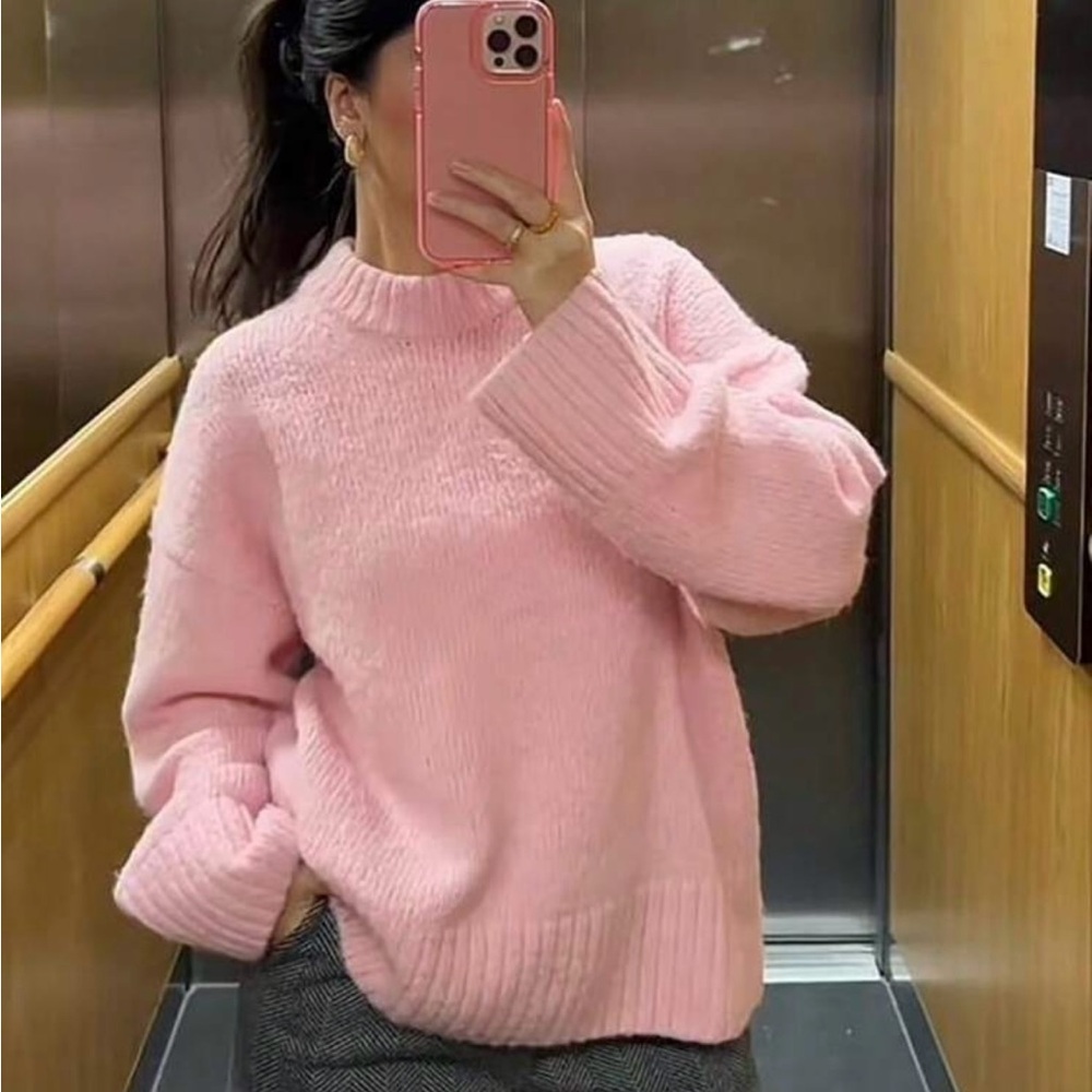 Pink Oversized Sweater
